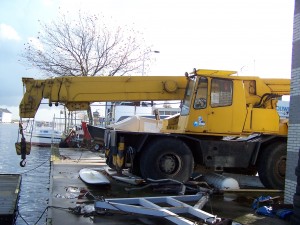 Bootkraan garage gobel Bootkraan garage gobel